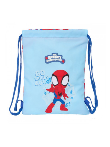 Раница с връвка Spider-Man Rescue Син Червен 26 x 34 x 1 cm