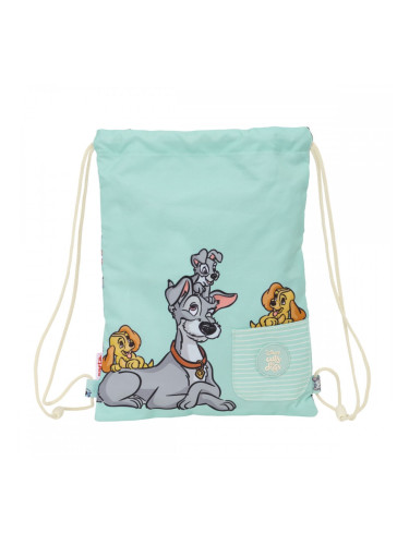 Раница с връвка Син 26 x 34 x 1 cm