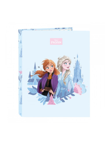 Папка с пръстени Frozen Ice magic Син A4 26.5 x 33 x 4 cm