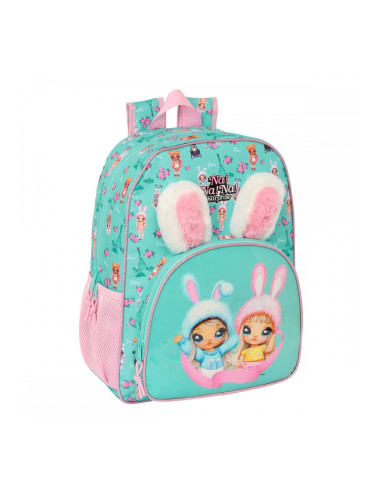Училищна чанта Na!Na!Na! Surprise Bunny Розов цвят тюркоаз 33 x 42 x 14 cm