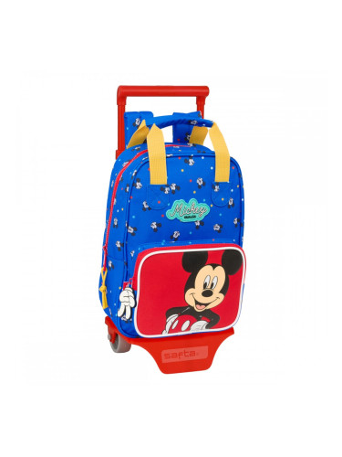 Училищна чанта с колелца Mickey Mouse Clubhouse Good day Син 20 x 28 x 8 cm