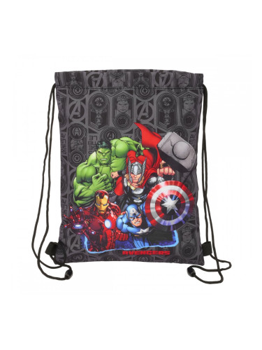 Раница с връвка The Avengers Vendetta Черен 26 x 34 x 1 cm