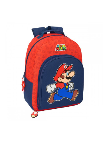 Училищна чанта Super Mario Trick Червен Тъмно синьо 32 x 42 x 15 cm