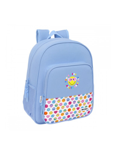 Училищна чанта Smiley Joyful Син Многоцветен 32 x 38 x 12 cm
