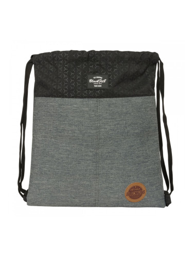 Раница с връвка BlackFit8 Old school Черен Сив 35 x 40 x 1 cm