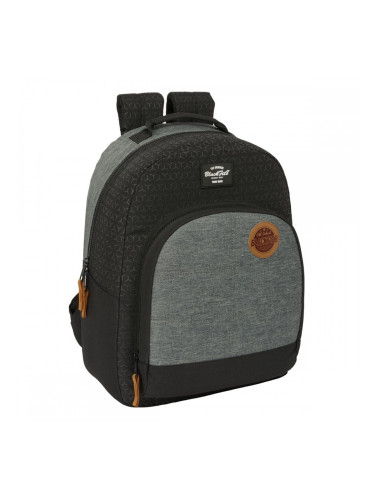 Училищна чанта BlackFit8 Old school Черен Сив 32 x 42 x 15 cm