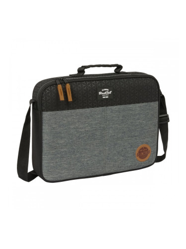 Ученическа Чанта BlackFit8 Old school Черен Сив 38 x 28 x 6 cm