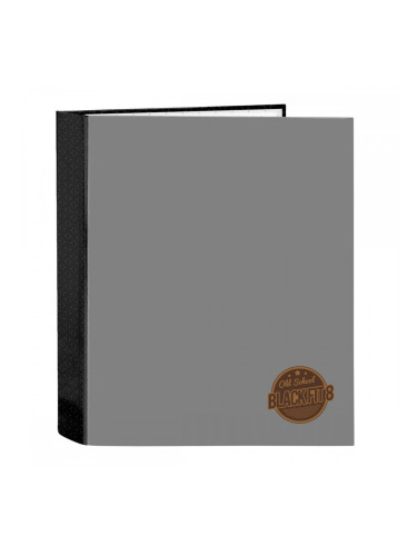 Папка с пръстени BlackFit8 Old school Черен Сив A4 27 x 33 x 6 cm