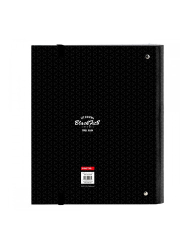 Папка с пръстени BlackFit8 Old school Черен Сив 27 x 32 x 3.5 cm