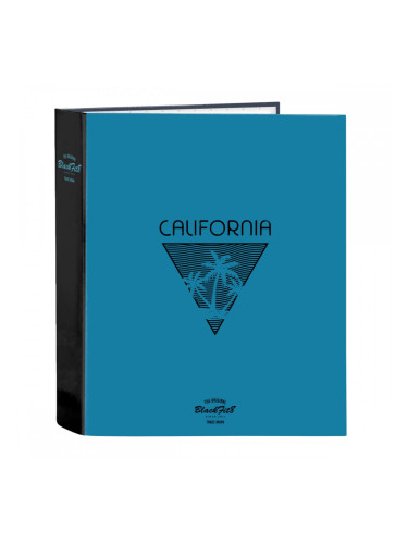 Папка с пръстени BlackFit8 California Син Черен A4 27 x 33 x 6 cm