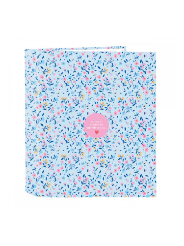 Папка с пръстени Vicky Martín Berrocal Paraíso Син Розов A4 27 x 33 x 6 cm
