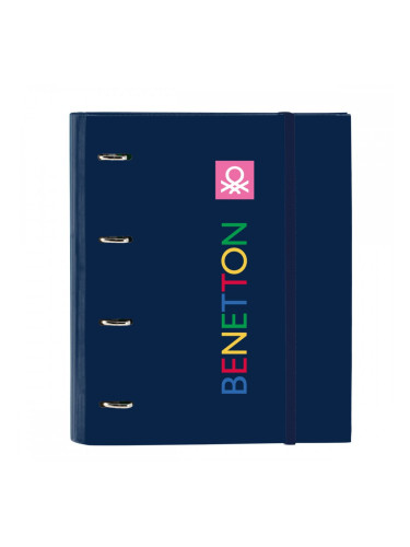 Папка с пръстени Benetton Damero Морско син 27 x 32 x 3.5 cm