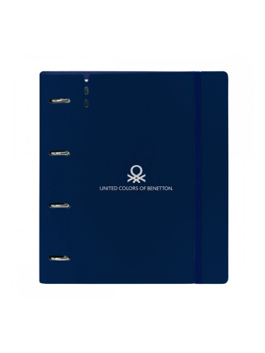 Папка с пръстени Benetton Damero Морско син 27 X 32 X 4 cm