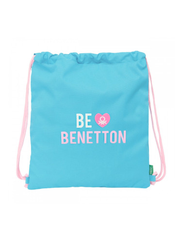 Раница с връвка Benetton Unique Розов цвят тюркоаз 35 x 40 x 1 cm