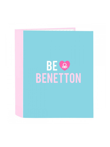 Папка с пръстени Benetton Unique Розов цвят тюркоаз A4 27 x 33 x 6 cm