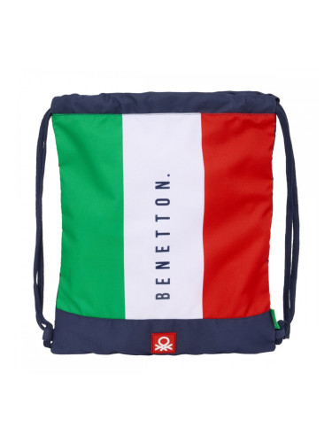 Раница с връвка Benetton Flag Морско син 35 x 40 x 1 cm