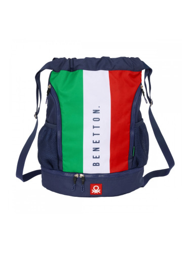 Раница с връвка Benetton Flag Морско син 35 x 40 x 1 cm