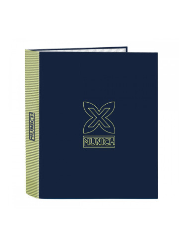 Папка с пръстени Munich North Морско син A4 27 x 33 x 6 cm