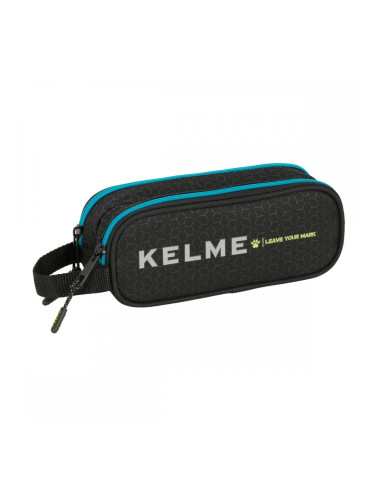 Двоен Моливник Kelme Iron Черен 21 x 8 x 6 cm