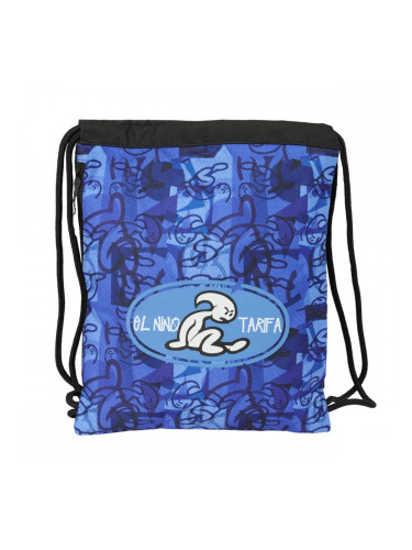 Раница с връвка El Niño Roller Син Черен 35 x 40 x 1 cm