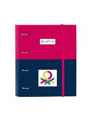 Папка с пръстени Benetton Cherry череша Морско син 27 x 32 x 3.5 cm