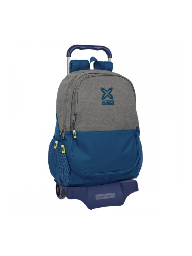Училищна чанта с колелца Munich Street Син Сив 32 x 44 x 16 cm