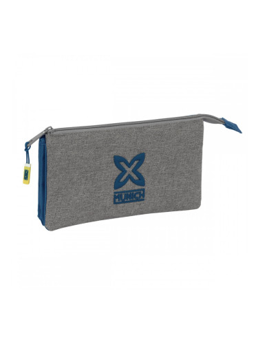 Троен Моливник Munich Street Син Сив 22 x 12 x 3 cm