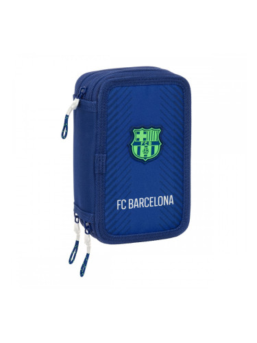 Троен несесер за моливи F.C. Barcelona Морско син 12,5 x 19,5 x 5,5 cm 37 Части