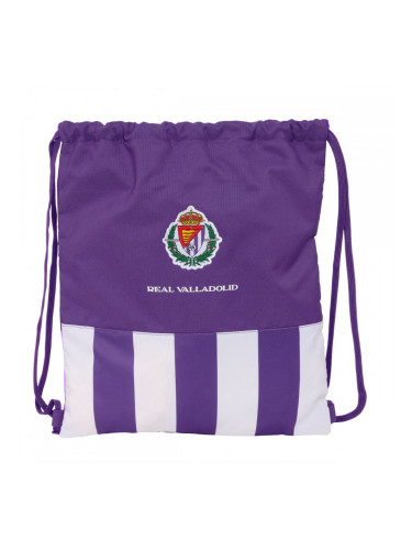 Раница с връвка Real Valladolid C.F. Бял Лилав 35 x 40 x 1 cm
