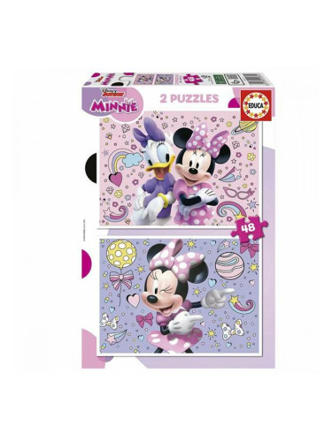 Комплект от 2 Пъзела Educa Minnie Mouse 48 Части