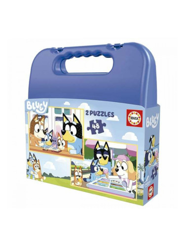 Комплект от 2 Пъзела Educa Bluey 48 Части