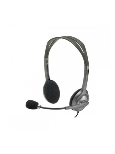 Слушалки с микрофон Logitech 981-000593 Сив