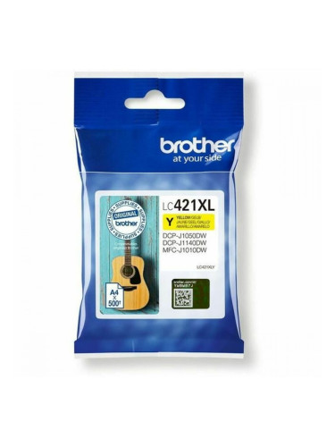 Оригиална касета за мастило Brother LC421XLY Жълт (1 броя)