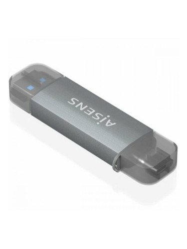 Външен четец за карти Aisens ASCR-2AC08-GR Сив