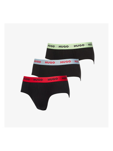 Боксерки Hugo Boss Cotton Stretch Hipbrief 3-Pack Multicolor S
