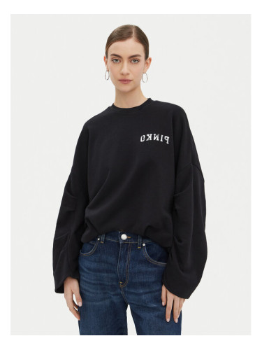 PINKO Суитшърт Macedonia 104281 Черен Regular Fit