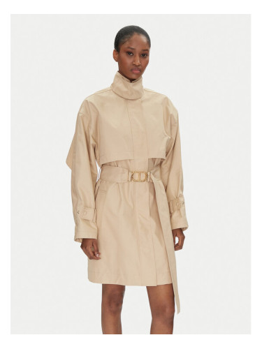 TWINSET Тренч 251TP2661 Бежов Loose Fit