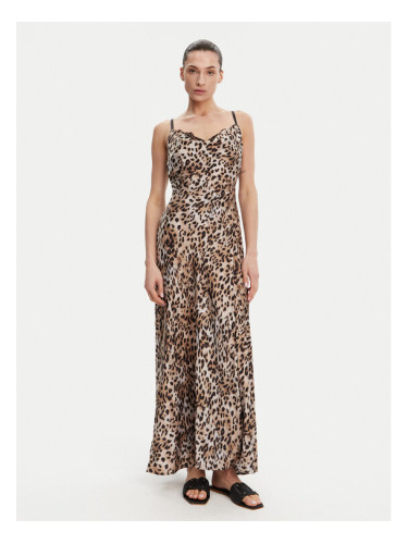 Guess Официална рокля W5GT10 WF1T2 Кафяв Slim Fit