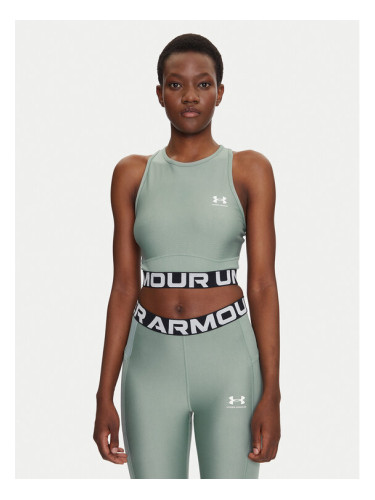 Under Armour Тениска от техническо трико HeatGear 1388694 Зелен Slim Fit
