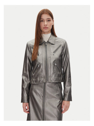 DKNY Яке от имитация на кожа P4JJ6XJA Сребрист Regular Fit