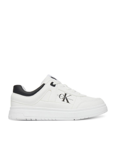 Calvin Klein Jeans Сникърси Low Cut Lace-Up Sneaker V3X9-82090-1355 S Бял