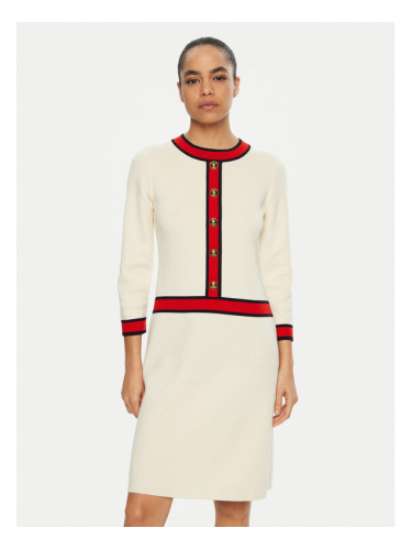 Luisa Spagnoli Плетена рокля Mauri 100025 Бежов Regular Fit