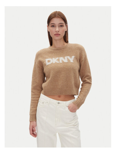 DKNY Пуловер DJ4R0424 Бежов Regular Fit