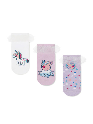 Peppa Pig Дълги чорапи ACCCS-SS25-205PP(3-PACK) Бял