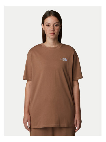 The North Face Тишърт Simple Dome NF0A87NQ Кафяв Oversize