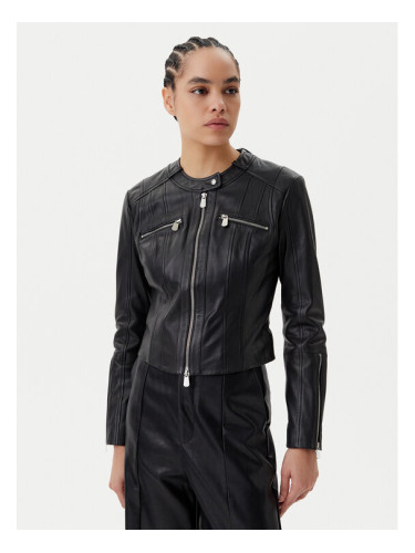 PINKO Кожено яке Borderline Biker 104914 A2HT Черен Regular Fit