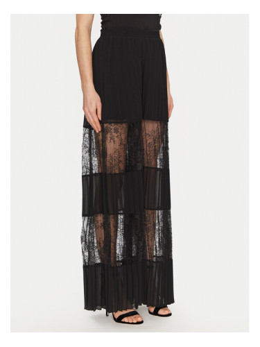 TWINSET Панталони тип палацо 251TP2782 Черен Wide Leg