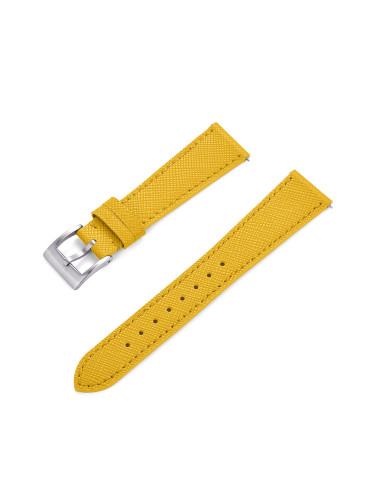 Кожена каишка 18 мм, жълта, RMN-GLB0114-18L-9A