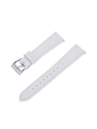 Кожена каишка 18 мм, бяла, RMN-GLB0114-18L-7A