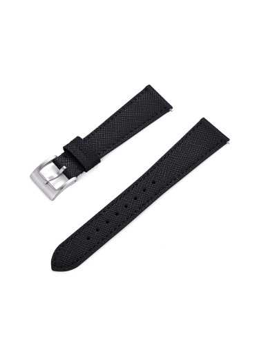 Кожена каишка 18 мм, черна, RMN-GLB0114-18L-1A